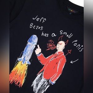 NWT TEDDY FRESH JEFF BEZOS HAS A SMALL PENIS TEE Size L